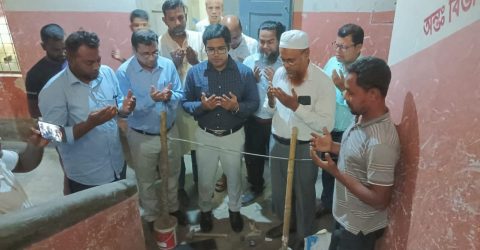উপজেলা প্রশাসনের তত্ত্বাবধানে গফরগাঁও স্বাস্থ্য কমপ্লেক্সে মেরামত কাজের উদ্বোধন