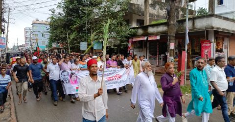 গফরগাঁওয়ে বিএনপির বিজয় মিছিল