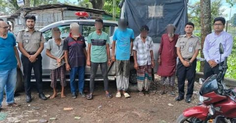 সুনামগঞ্জে মাদকবিরোধী মোবাইল কোর্ট অভিযান, ৬ জনের কারাদণ্ড