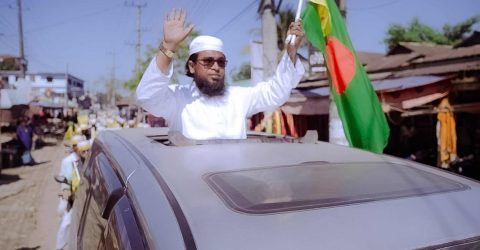 ময়মনসিংহ-১০ (গফরগাঁও-পাগলা) আসনে নির্বাচনী প্রচারণার অংশ হিসেবে মোটর সাইকেল শোডাউন করেছেন বাংলাদেশ খেলাফত মজলিস মনোনীত প্রার্থী।