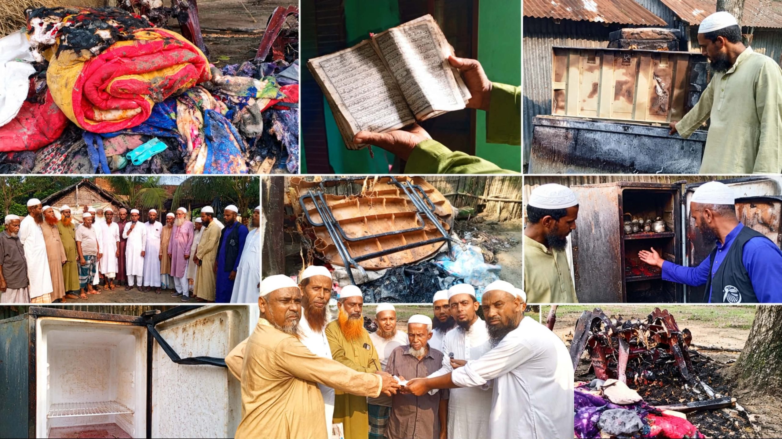 ত্রিশালের বানিয়াধলায় অগ্নিকাণ্ডে ৮টি বসতঘর ভস্মীভূত, ক্ষতিগ্রস্ত পরিবারের পাশে ইসলামী আন্দোলন বাংলাদেশ